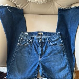 MOTHER Denim High Waisted/ High Rise Wide Leg Jeans